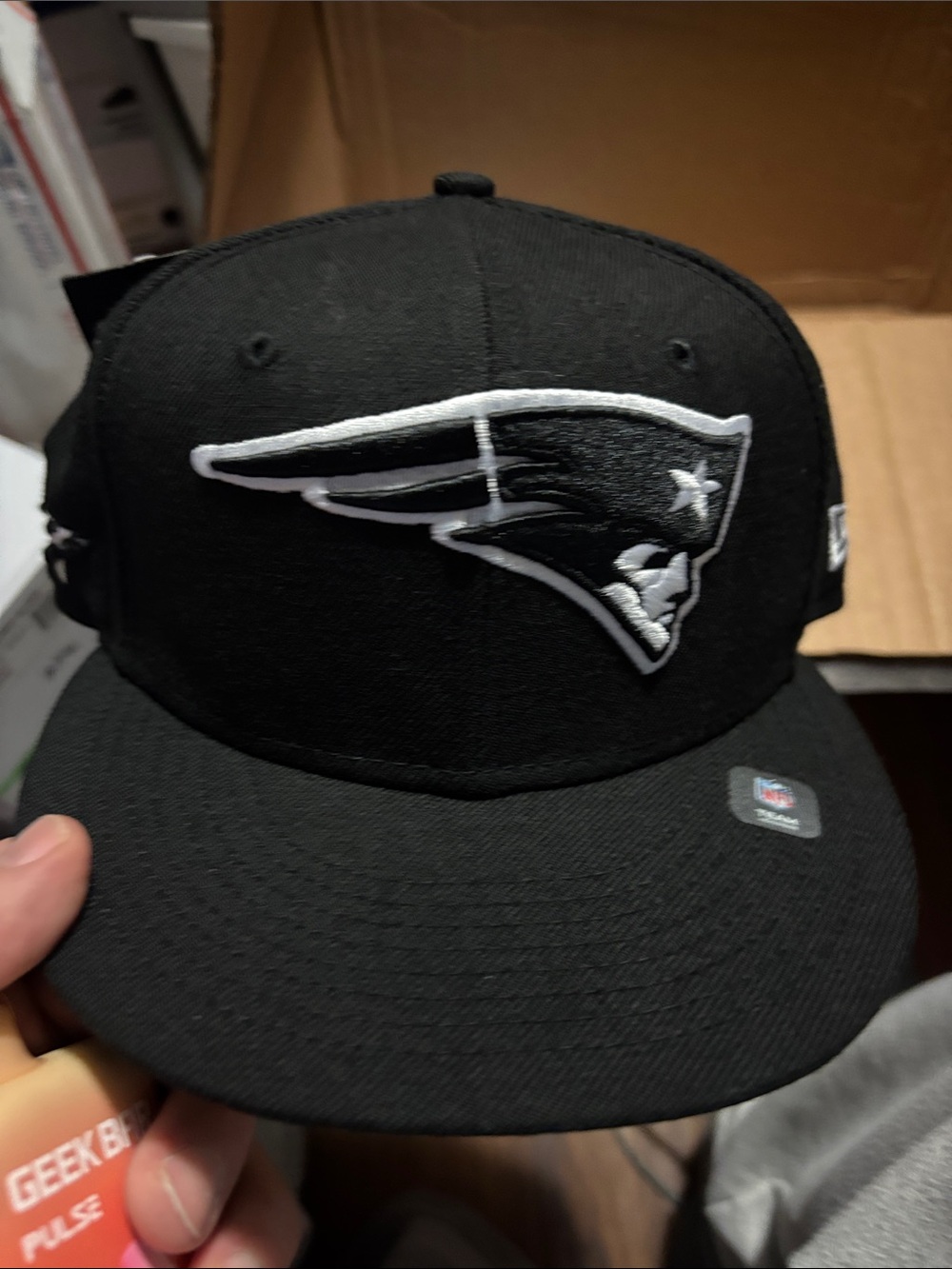 New Era Black New England Patriots Fitted Hat